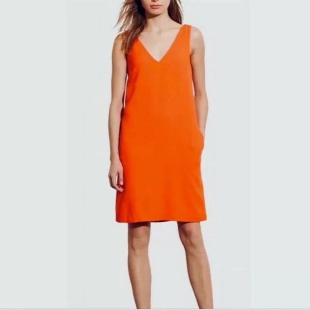 Ralph Lauren Dress Orange Shift Pockets size 6
